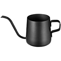 Boquilla larga estrecha de acero inoxidable para café con cuello de cisne 250 ml negro